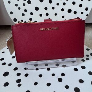 Michael kors multifunctional wallet phone case wristlet wallet RED BRAND NEW!
